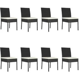 vidaXL Garten-Essgruppe 9-tlg. schwarz 3065698