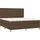 vidaXL Boxspringbett mit Matratze Dunkelbraun 180x200 cm Stoff