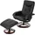 Mendler Relaxsessel HWC-C46 Kunstleder 77 x 105 x 0 cm Schwarz mit Hocker