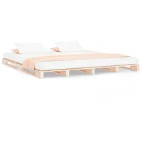 VidaXL Palettenbett 200x200 cm Massivholz Kiefer