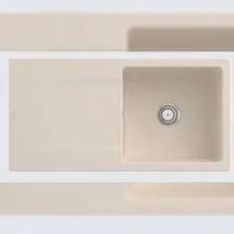 Villeroy & Boch Siluet 1000x510mm ivory + Handbetätigung