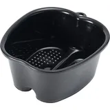 BUDDLEY Fußbad - Fußwanne aus Kunststoff - Perfekt für Massagen, Pediküre und Entspannung - Perfekt für Zuhause (Einfach, Schwarz)