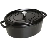 Staub 7 Quart Oval Cocotte, Black by Staub