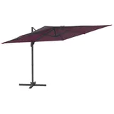 vidaXL Ampelschirm mit Aluminium-Mast Bordeauxrot 400x300 cm