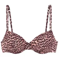 LASCANA Bügel-Bikini-Top Damen bordeaux bedruckt Gr.44 Cup F