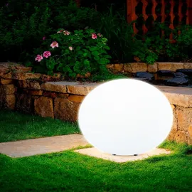 Tectake tectake® Kugelleuchte, mit LED-Beleuchtung, 12 W, inklusive Erdspieß