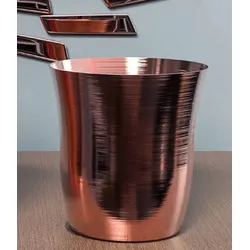 Casa Padrino Luxus Kupfer Champagnerkühler Ø 18 x H. 19 cm - Runder Weinkühler - Sektkühler - Gastronomie Accessoires - Restaurant Accessoires - Hotel Accessoires - Luxus Qualität