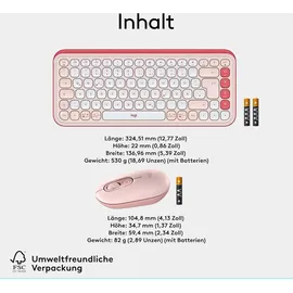 Logitech POP Icon Combo DE Rose und Off-White