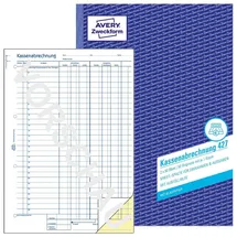 Avery Zweckform Formularbuch Kassenabrechnung A4 Gelb/Weiß