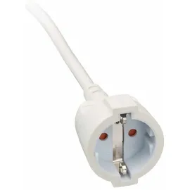 Brennenstuhl Kurzverlängerungsleitung mit Winkel-Flachstecker H05VV-F3G1,5, 3 m - weiß