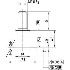 Käfer Messeinsatz Stahl Teller 7,8x0,5 mm