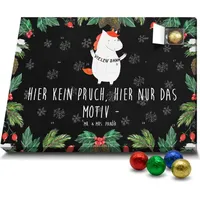 Mr. & Mrs. Panda Schoko Adventskalender Einhorn Dankeschön - Schwarz - Geschenk, Unicorn, Schokoladen Adventskalender, vielen Dank, Einhörner, Pe... - Schwarz