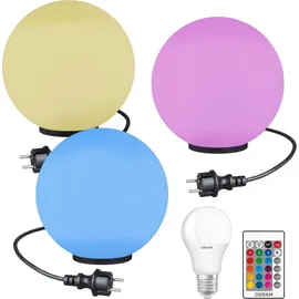 H4L Kugelleuchte weiß Ø 40 cm 3er Set inkl. Leuchtmittel