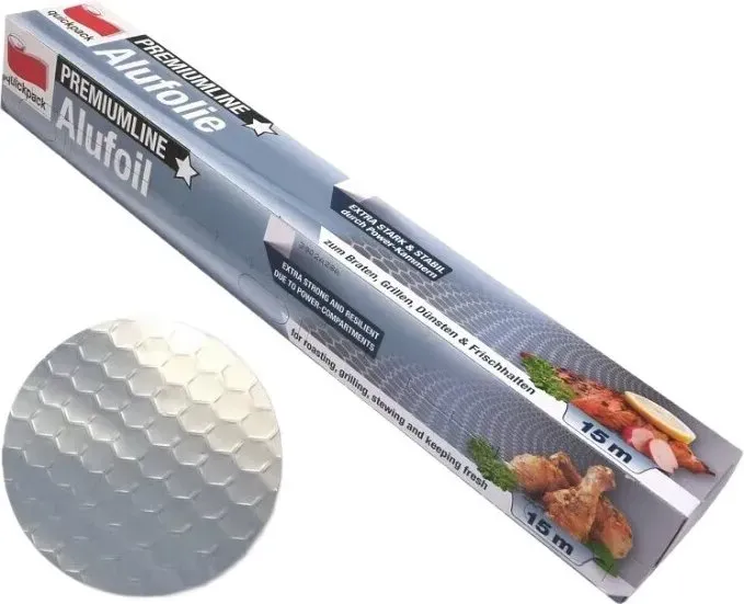 Quickpack Alufolie Premiumline Extra stark mit Power-Klips 15m