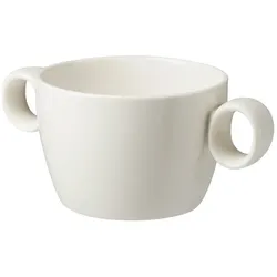 Maastricht Porselein Maastricht Porzellan Suppentasse Lux 30 cl Offwhite 4 Stück