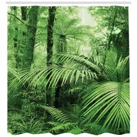 ABAKUHAUS Duschvorhang 175 x 220 cm grün