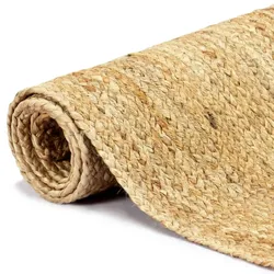 vidaXL Teppich Handgefertigt Jute Natur 80x160 cm
