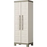 Keter Excellence Kunststoffschrank/Besenschrank, Utility,BxTxH:65x45x182cm, beige/taupe, inkl. 3 verstellbaren Einlegeböden