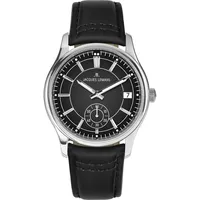 Jacques Lemans Derby mit Lederband Schwarz