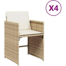vidaXL Gartenstuhl 55 x 68 x 28 cm beige 4 St.
