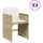 vidaXL Gartenstuhl 55 x 68 x 28 cm beige 4 St.