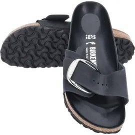 Birkenstock Madrid Big Buckle Nubukleder geölt schwarz 37