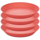 Koziol CONNECT PLATE Ø24cm, 4-teilig, coral