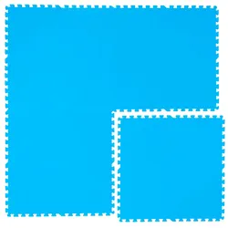Pool Bodenschutz Fliesen Matten 81x81 cm Blau Puzzlematte