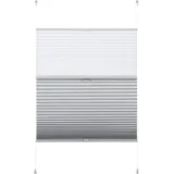 GARDINIA EASYFIX Day + Night Plissee ohne Bohren, Zum Klemmen, Falt-Rollo, Ideal für Tag und Nacht, Inkl. aller Montage-Teile, Weiß, 40 x 130 cm
