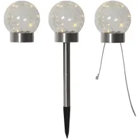 StarTrading LED Solar Kugel 3in1 Balkonleuchte Tischlampe Wegleuchte D:12cm