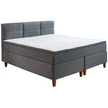 SUN GARDEN Boxspringbett 180 x 200 cm Braun/Grau