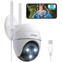 ieGeek 2K Überwachungskamera Aussen WLAN, PTZ Outdoor IP Kamera überwachung außen, WiFi Dome Camera mit Farbiger Nachsicht, Bewegungserkennung,Mensch Bewegungsmelder, Unterstützt 5GHz & 2,4GHz WLAN