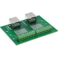 InLine Terminalblock 2x RJ45 Buchse, gerade, für Hutschiene