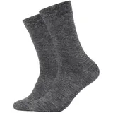 CAMANO Soft Tex Wollsocken 2er Pack Grau 39-42