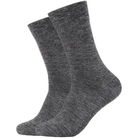 CAMANO Soft Tex Wollsocken 2er Pack Grau 39-42