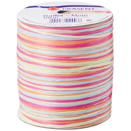 PATTBERG Raffia-Multicolour Bastband orange-grün-lila-blau, 50 m