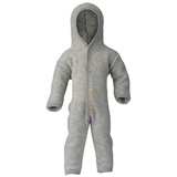 Engel Natur Kinder Fleece Overall mit Kapuze Schurwolle