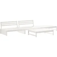 vidaXL 4-tlg. Garten-Lounge-Set Weiß Massivholz Kiefer