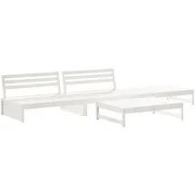 vidaXL 4-tlg. Garten-Lounge-Set Weiß Massivholz Kiefer