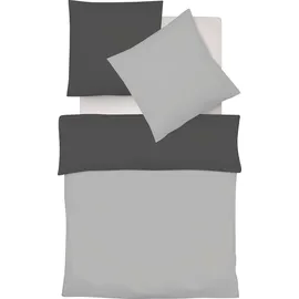 FLEURESSE Provence W Halbleinen Grau 155 x 220 cm + 80 x 80 cm