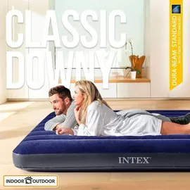 Intex DuraBeam Classic Downy Double Mattress Blau