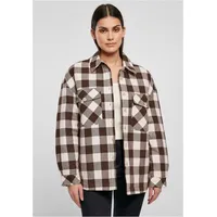 URBAN CLASSICS Flannel Lace-up Hemd Pink / Brown 3XL