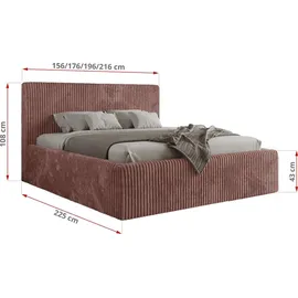 MKS Tiliano Classic 180 x 200 cm H3 Rosa