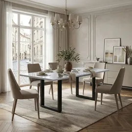 Mäusbacher Esstisch 210 x 75 x 0 cm schwarz/weiß