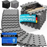 monzana MONZANA® 18x Bodenschutzmatten Fitness & Pool mit Randstücken 30 x 30 cm 1,5 qm rutschfest Eva-Schaumstoff Puzzlematte Trainingsmatten Fitnessgeräte