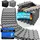 monzana MONZANA® 18x Bodenschutzmatten Fitness & Pool mit Randstücken 30 x 30 cm 1,5 qm rutschfest Eva-Schaumstoff Puzzlematte Trainingsmatten Fitnessgeräte