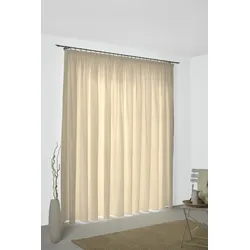 Vorhang WIRTH "Bachfeld" Gr. 2, beige (natur), B:132cm H:175cm, Jacquard, Polyacryl, Gardinen