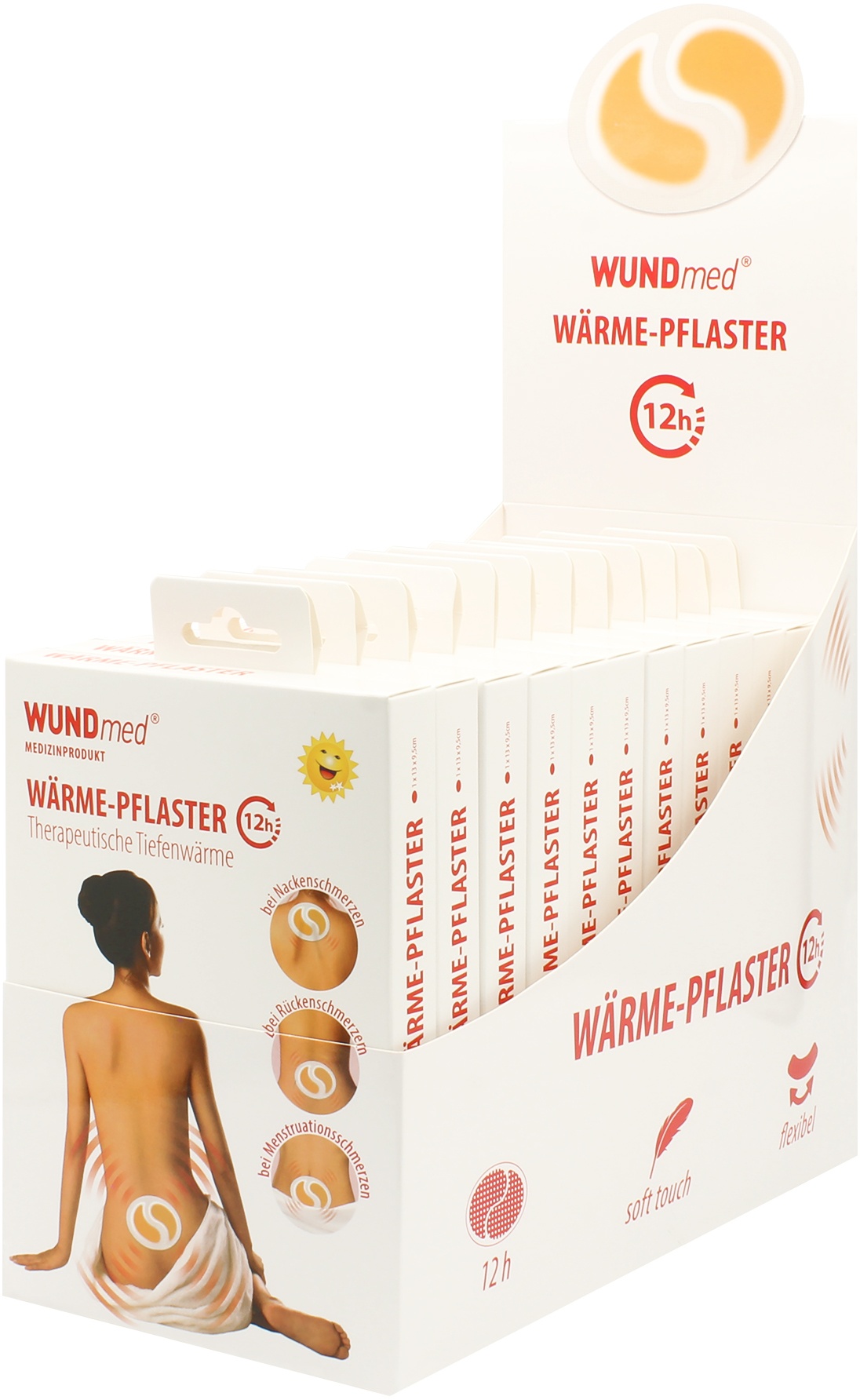 WUNDmed Wärme-Pflaster 12h lang anhaltendes Wärmepflaster im Display 12-teilig