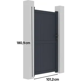Habitat et Jardin Gartentor 101,2 x 180,9 cm Grau/Aluminium