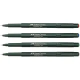 Faber-Castell 1511 Fineliner schwarz 0,4 mm, 10 St.